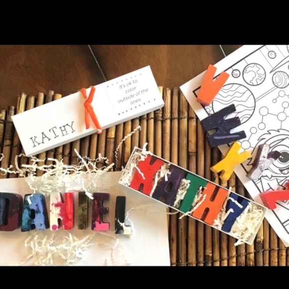 Custom name crayons for coloring or decor. Great stocking stuffers!